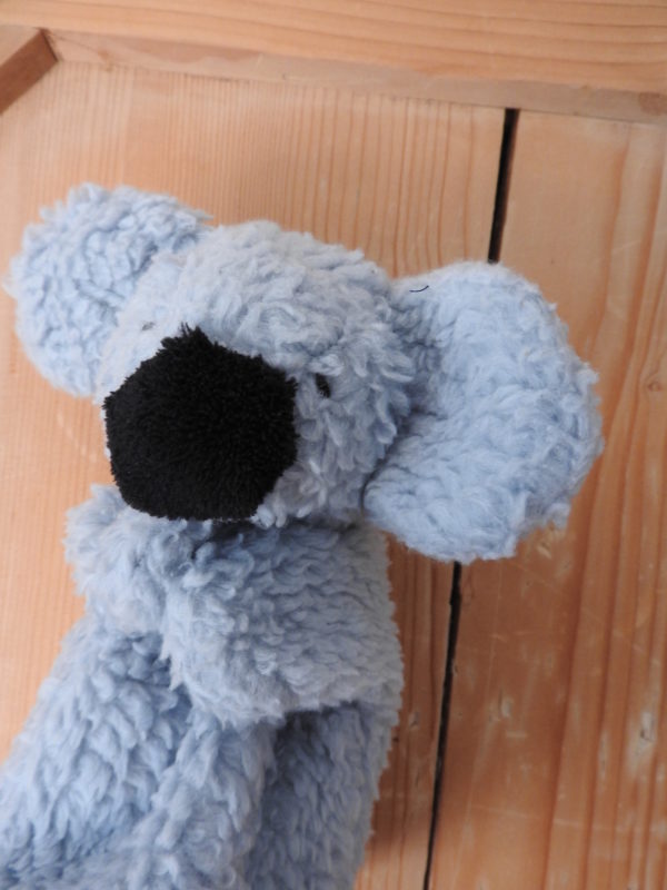 Koala Handpuppe aus grauem Faserpelz