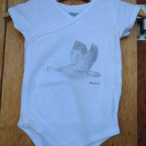 Babybody bedruckt mit Gans Bleistiftzeichnung