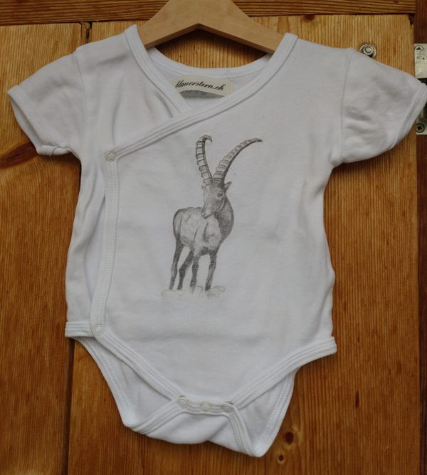 Babybody mit Steinbock bedruckt